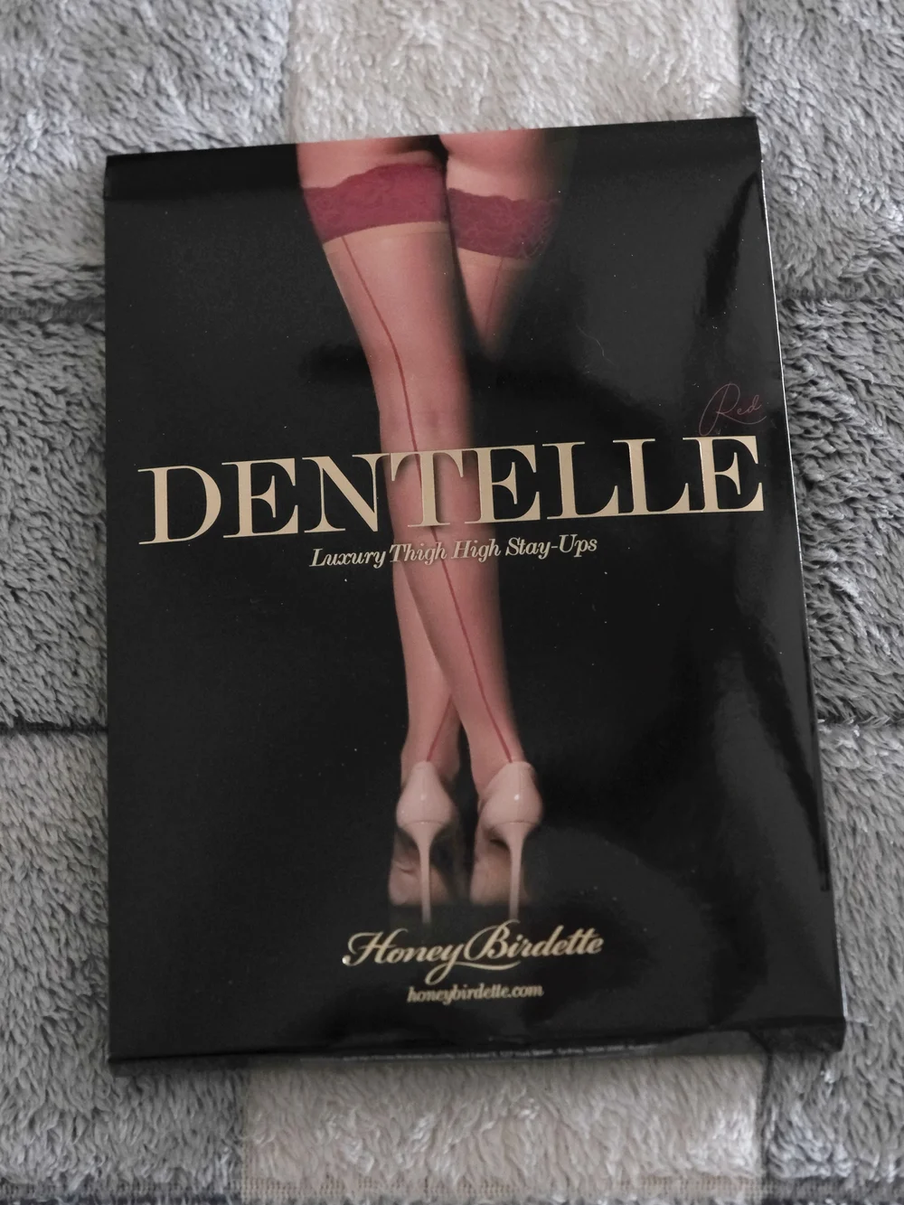 Honey Birdette Dentelle Luxury Thigh Highs in Red